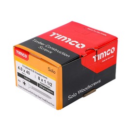 TIMCO Solo Chipboard & Woodscrews - Gold - 4.0 x 40 - Box of 200 - A Single Thread woodscrew mainly Used in Various Types of Timber and Man-Made Boards or into Masonry with The use of Plastic Plug