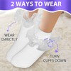 MKYSZLT 2 Pairs Girls Ruffle Socks Toddler Girl Frilly Dress