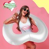 Sonarun 4 Pack Inflatable Swim Rings Float Heart Shaped Swimming
