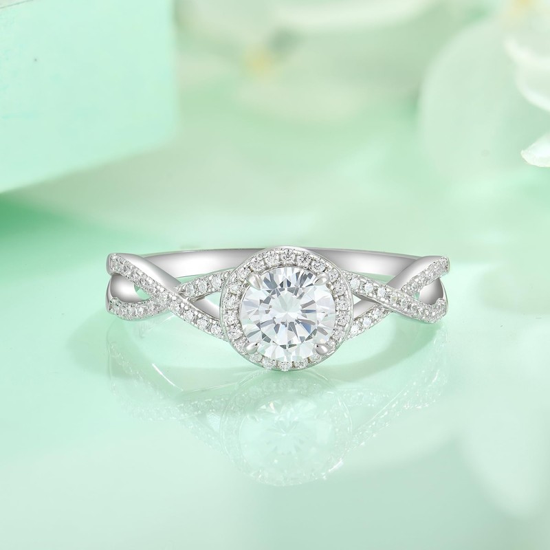 STARCHENIE Promise Rings for Her 925 Sterling Silver Infinity Ring