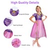 ACWOO ACWOO Kinder Mädchen Prinzessin Kostüm, Prinzessin Rapunzel Lang Kleid