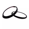 car-attention Gloss Black Front Rear Emblem Badge Logo Trim 2PCS