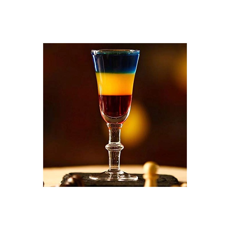 Cordial Glasses,1 OZ Lead-Free Limoncello Glasses, Clear Aperitif Glasses Set
