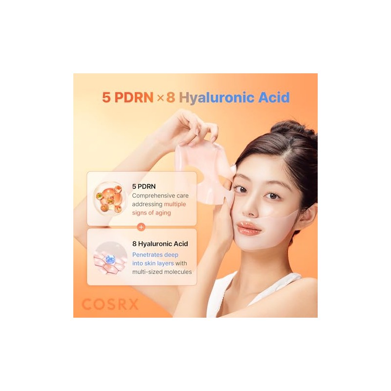 COSRX 5 PDRN Hyaluronic Hydrogel Face Mask, Glass Skin Glow,