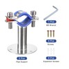 sourcing map Pack of 2 Stainless Steel Pipe Supports Wall