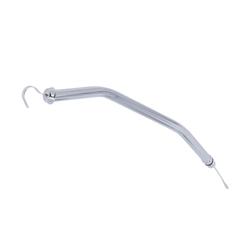 22in Transmission Oil Dipstick Silver Chrome Stainless Steel Tube for