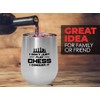 Flairy Land Chess Silver Wine Tumbler 12oz - conquer it