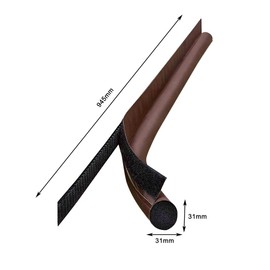 Dricar Draught Excluder for Doors, Under Door Sweep Weather Stripping Door Seal Strip Soundproof Energy Saving Door Draft Blocker Washable Draft Stopper for Door Bottom (Brown)