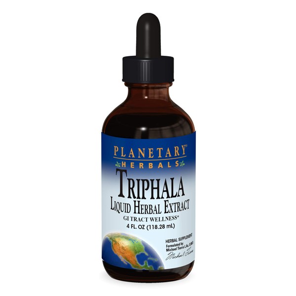 PLANETARY HERBALS Triphala Gi Tract Wellness, 1000 mg, 4 Fluid Ounce