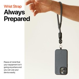 ShiftCam Pro Kameragurt, kompatibel mit ProGrip und den meisten Handyhüllen, Grau, Wrist Strap