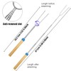 OFFCUP Barbecue Forks, 8pcs Marshmallow Toasting Forks, Extendable Stainless Steel