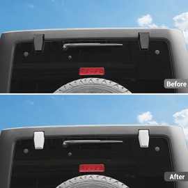 Hoolcar Rear Window Hinge Cover Liftgate Glass Hinge Cover for 2007-2017 Jeep Wrangler JK JKU Hardtop, White