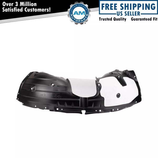 AM Autoparts Front Left Inner Fender Liner Black For 2020-2023
