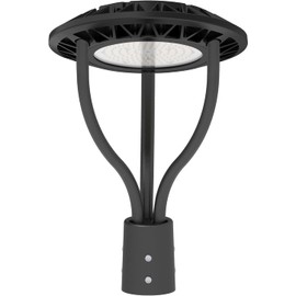 rgbylediison 100W LED Post Top Pole Lights, 14000lm 5000K LED Circular Area lamp, Waterproof Outdoor 3inch Round Pole Fixture Parking lot Light Pathway Lamp Top Yard Street Light