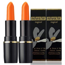 Tint Lipstick, Magical Lipstick, No. 1, Orange, Set of 2, Lipstick, Fade Resistant, Made in Japan, Natural