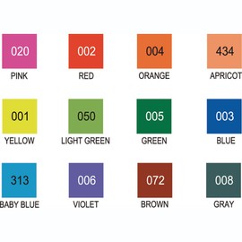 Kuretake Zig TUT9512VBA Art & Graphic Twin Basic Marker Set - 0.8mm, Set of 12, Fine Tip