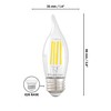 Luminus 4.5W LED 500 Lumens B10 E26 Dimmable Filament FL