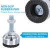 PATIKIL 4PCS 1.6" Base Diameter M10 Screws Carbon Steel Adjustable