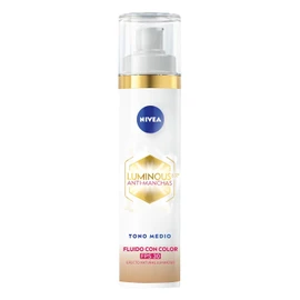 NIVEA Luminous 630 Fluido con Color 3 en 1 Tono Medio (40 ml) - Enriquecido con cido Hialurnico y Vitamina E para una Piel Luminosa sin Manchas por...