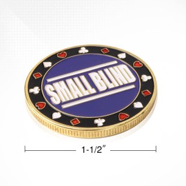 GSE Metal Small Blind, Big Blind, Dealer Puck Buttons - Set of 3 Professional Casino Texas Hold‘em Poker Game Dealer Button Set for Gambling Card Games