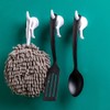 WBANGIAO 4Pcs Nordic Plastic Dog Tail Hooks Wall Mounted Coat
