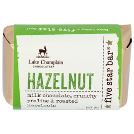 LAKE CHAMPLAIN CHOCOLATES 5 Star Hazelnut Bar, 1.8 OZ