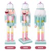 VALICLUD Christmas Nutcrackers Figures Pink Nutcracker Ornament Green Pink Nutcracker