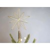 Xmas Star Tree Topper Brass Gold Wire / 16 inch