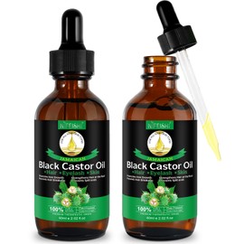 Aceite De Ricino Negro Jamaicano NIFEISHI  Jamaican Black Castor Oil, 2-Pack Organic Hair Growth                                                      