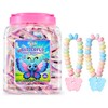 50 Butterfly Candy Bracelets, Novelty Pastel Candy Bracelets with Butterfly