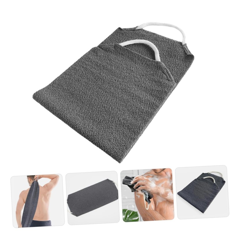 SAFIGLE 2pcs Exfoliating Shower Towel Long Loofah Back Scrubber with