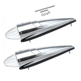 2X Truck LED Light White Torpedo Cab Roof Marker Chrome