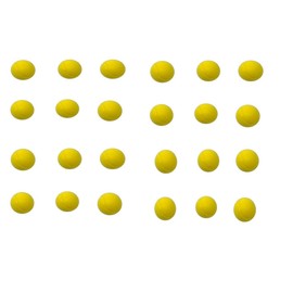 E-Deals 70mm Soft Foam Tennis Balls - Pack of 24 Yellow