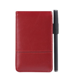 Mini Notebook with Calculator Leather Journal Working Small Notebook Notepad Multifunctional A7 Soft Cover Black Notebook for Office Working(Red)