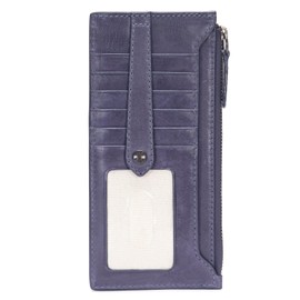 Frye Women's Melissa Snap Card Wallet, Stylish Design with Holder & Slots, Compact for Purse, Eggplant, One Size