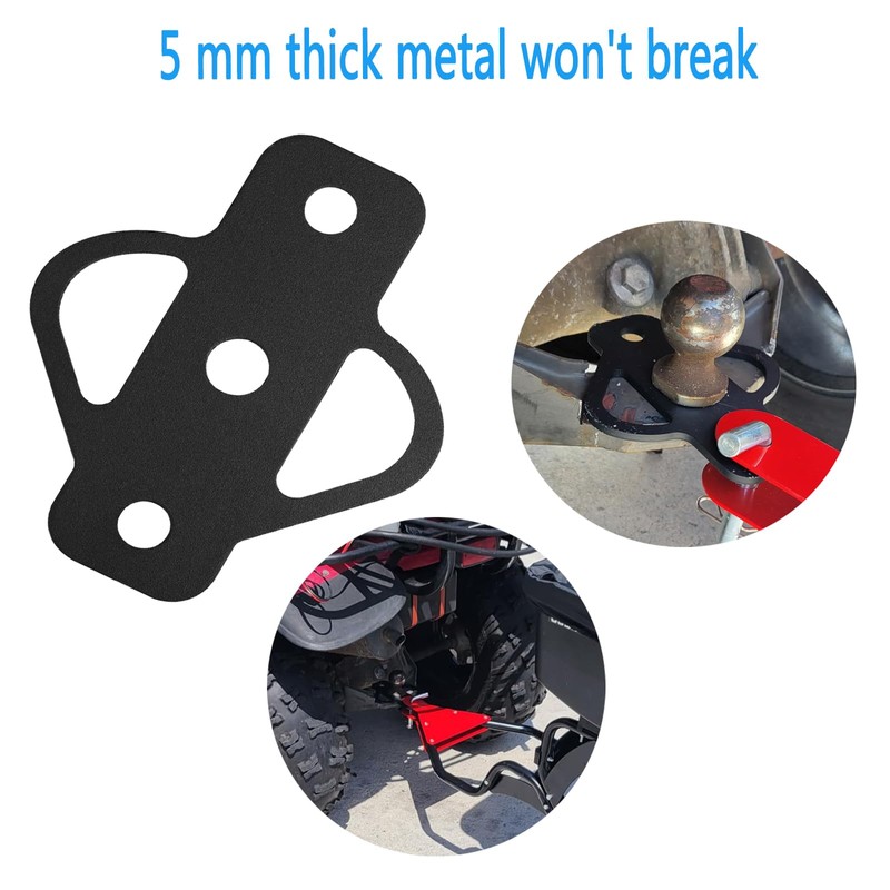 3-Way Trailer Hitch Adapter Steel Hitch Mount with Bolt for
