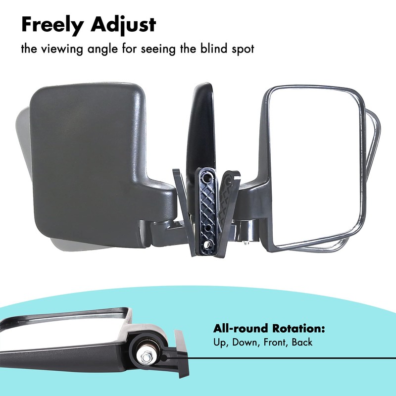 10L0L Golf Cart Side Mirrors Compatible with Yamaha Club Car