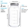 eleganttime 128 oz Mason Jars Extra Wide Mouth 2 Pack,