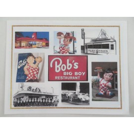 Big Boy Bob's Big Boy, Original Double Deck Hamburgers Lot of 4 stickers & Post Card