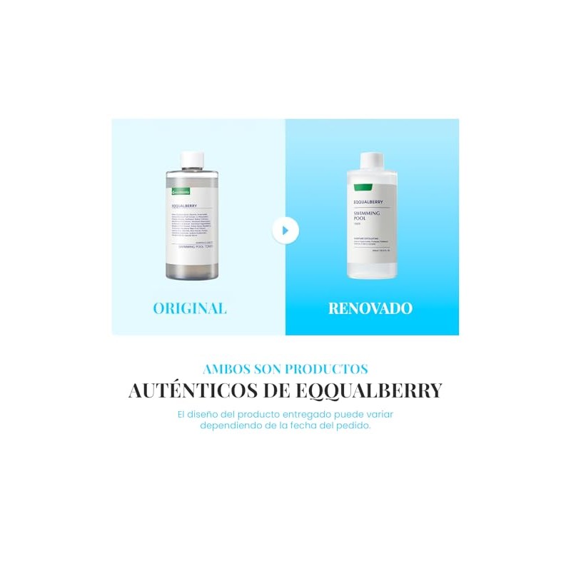 EQQUALBERRY - Tónico Exfoliante Facial Enzima Proteasa 300 ml -