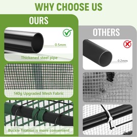 Greenhouse for Outside with Screen Windows, Outdoor Walk in Greenhouses with Durable PE Cover, Small Portable Green House with Shelves Stands,Green