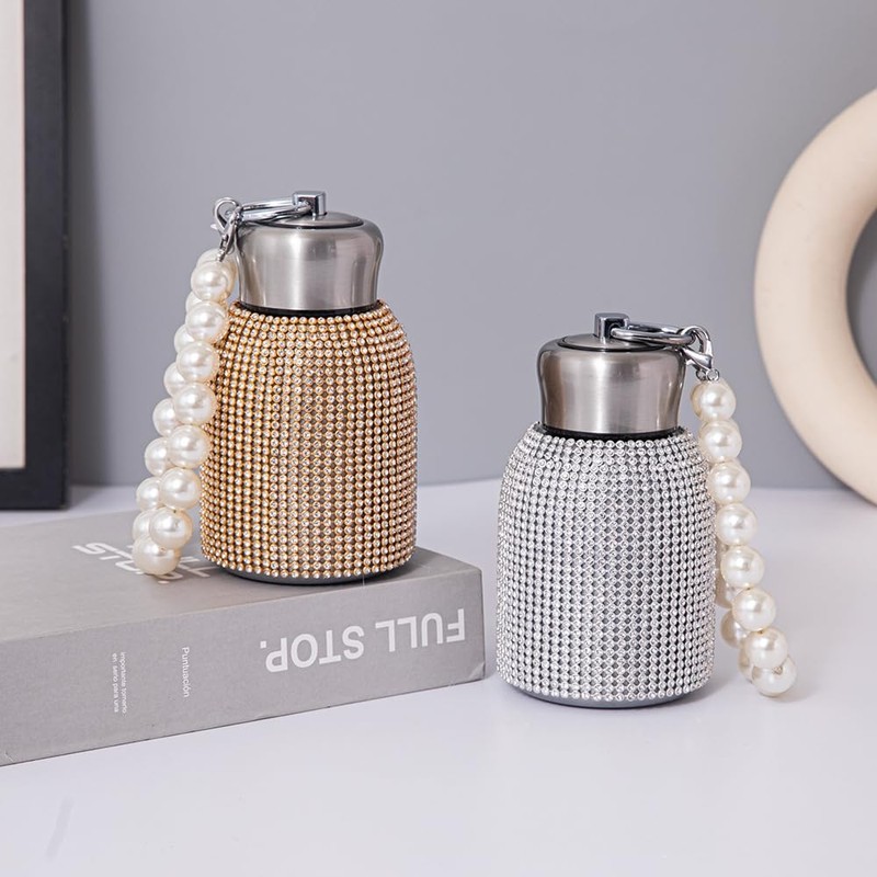 Ceramoon Bling Insulated Water Bottle Double Wall Stainless Steel Vacuum