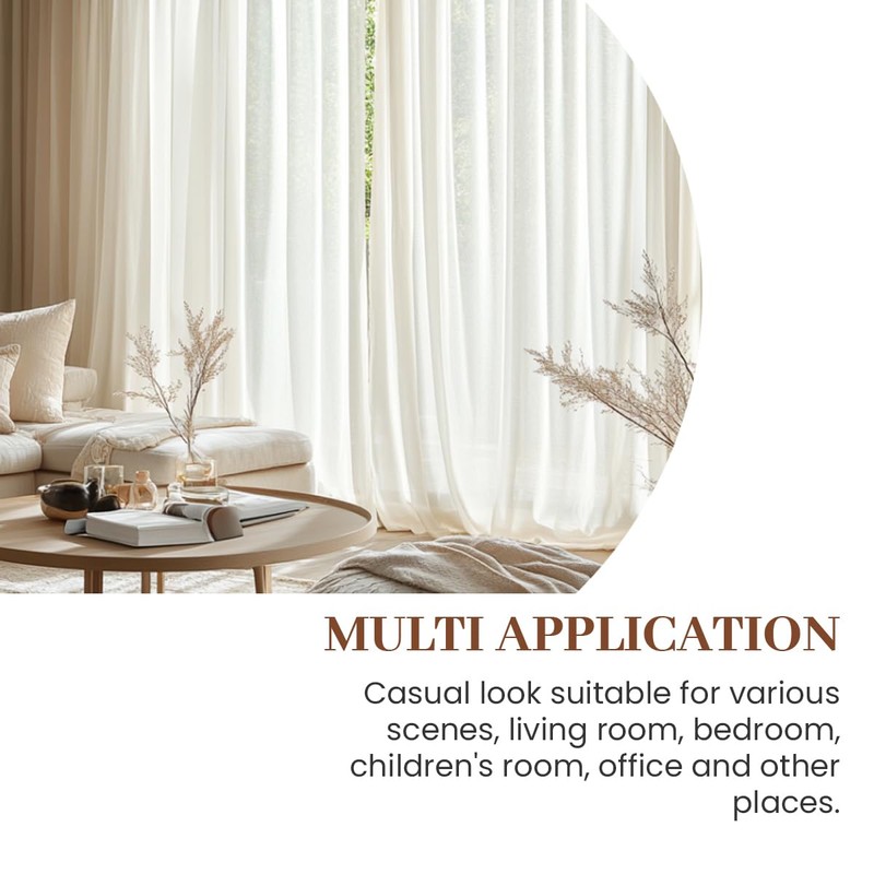 Dreaming Casa Solid Sheer Curtains 96 Inches Long Taupe Rod