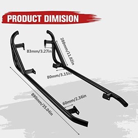 A & UTV PRO Black Rear Bumper Compatible with 2019-2023 Polaris RZR XP 1000 / XP 4 1000 /XP Turbo/XP 4 Turbo,Rear Brush Guard Tail End Protector Accessories, Replace #2884020-458