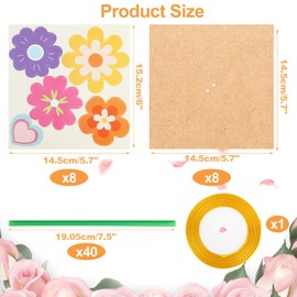 DPKOW 8er Pack Blumenstrauß Bastelsets für Kinder, DIY Bastelarbeiten zum Muttertag Lehrer Geschenke Vatertag, Papier Flower Bouquet Geschenke zum Geburtstag, Blumenstrauß Versenden