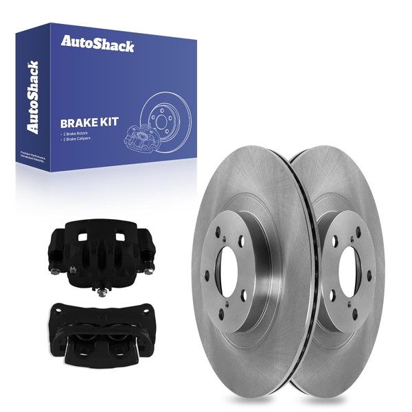 AutoShack Front Brake Rotors Calipers Black | Replacement for Subaru