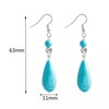 Kuskins Natural Turquoise Dangle Earrings, Silver Plated Hypoallergenic Water Drop