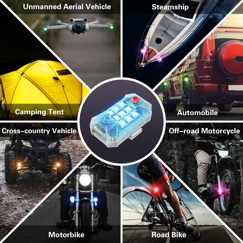 500mAh Wireless Led Strobe Lights with Remote Control Anti Collision