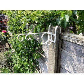 Concrete Fence Post Bracket Cream - Fits 4" wide Posts (Please measure your fence post before ordering)