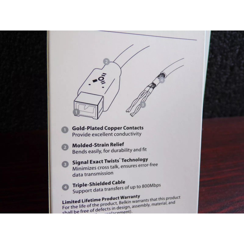 Belkin 2PK Belkin Firewire 800/800 9-Pin To 9-Pin Cable (G)